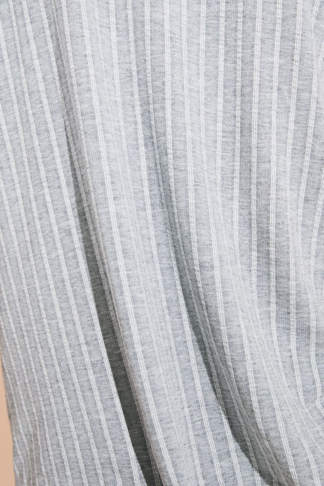 Gisele Printed TENCEL™ Modal Shortie Short PJ Set - Classic Stripe Heather Grey/Ivory